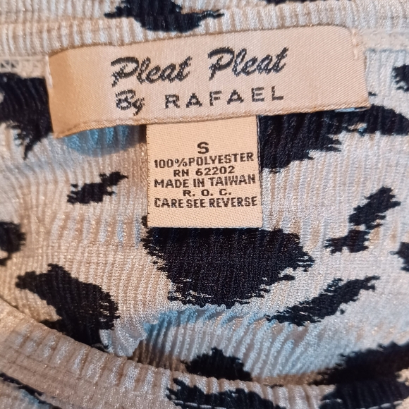 VINTAGE PLEAT PLEAT BY RAFAEL SLEEVELESS MAXI DRESS ABSTRACT/TRIBAL PRINT SMALL - Picture 3 of 7